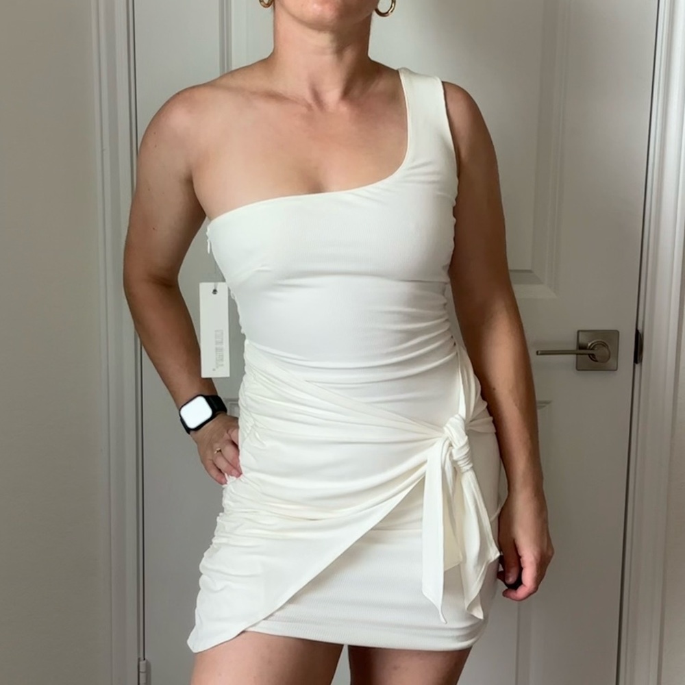 Mura Boutique One Shoulder Wrap Dress